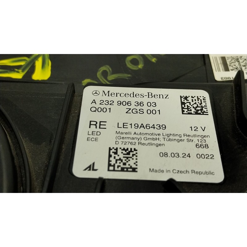 Recambio de faro derecho para mercedes-benz sl (r232) 55 amg 4-matic+ (232.480) referencia OEM IAM A2329061602 A2329063603 