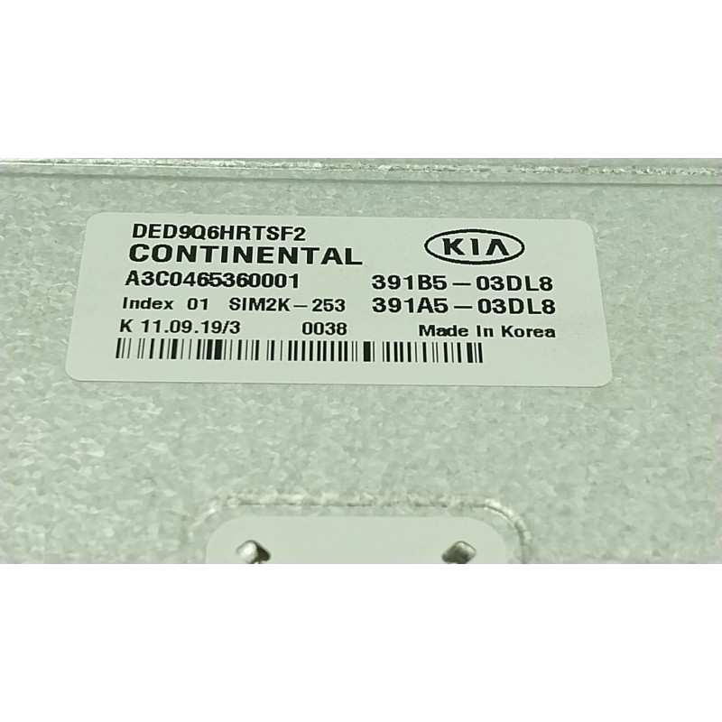 Recambio de centralita motor uce para kia niro i (de) 1.6 gdi hybrid referencia OEM IAM  391B503DL8 