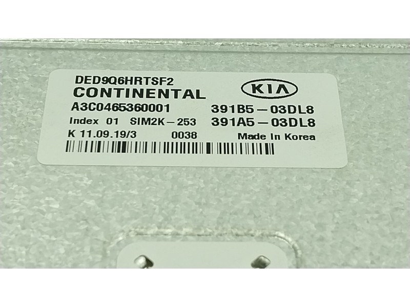 Recambio de centralita motor uce para kia niro i (de) 1.6 gdi hybrid referencia OEM IAM  391B503DL8 