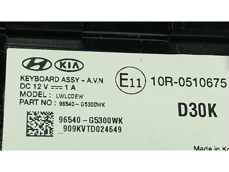 Recambio de mando multifuncion para kia niro i (de) 1.6 gdi hybrid referencia OEM IAM  96540G5300 