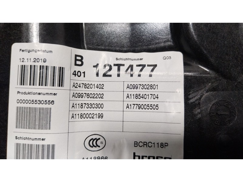 Recambio de elevalunas trasero derecho para mercedes-benz cla (c118) cla 200 (118.387) referencia OEM IAM  A2478201402 
