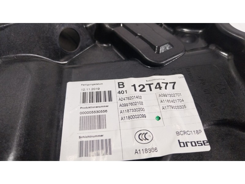 Recambio de elevalunas trasero izquierdo para mercedes-benz cla (c118) cla 200 (118.387) referencia OEM IAM  A2478201402 