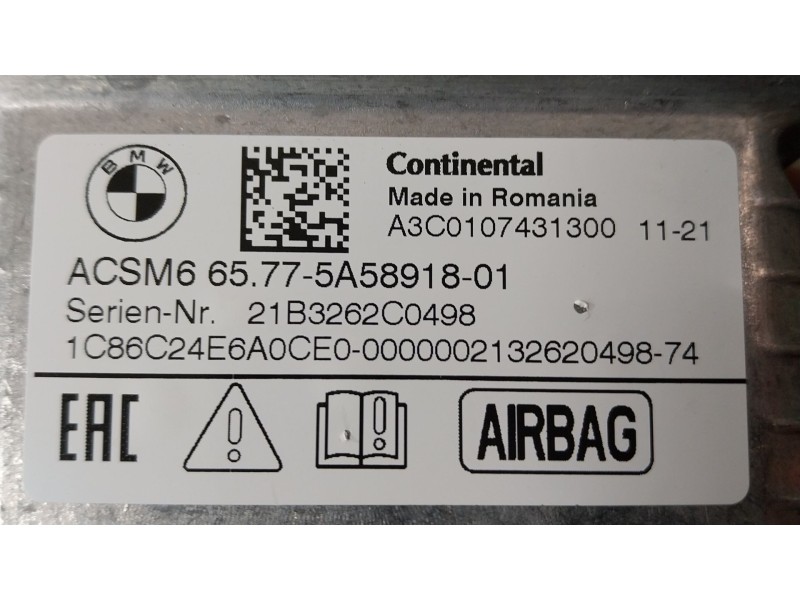 Recambio de centralita airbag para bmw 2 active tourer (u06) 220i mild hybrid referencia OEM IAM  665775A5891801 