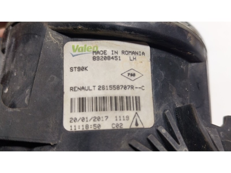 Recambio de faro antiniebla izquierdo para renault captur i (j5_, h5_) 0.9 tce 90 referencia OEM IAM  89208451 