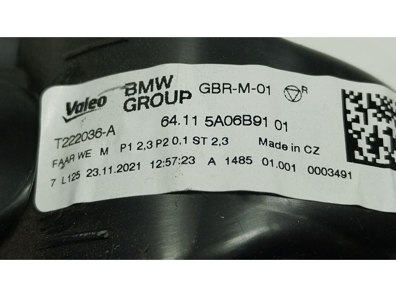 Recambio de motor calefaccion para bmw 2 active tourer (u06) 220i mild hybrid referencia OEM IAM  64115A06B9101 