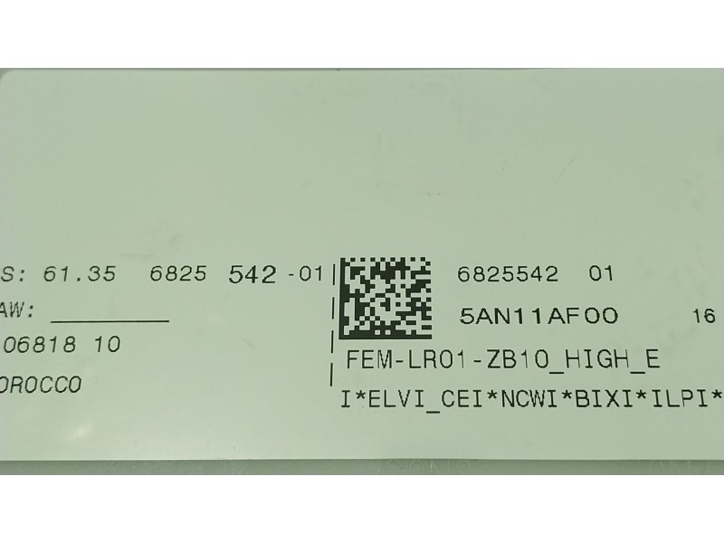 Recambio de caja reles / fusibles para bmw 4 coupé (f32, f82) 420 d referencia OEM IAM  682554201 