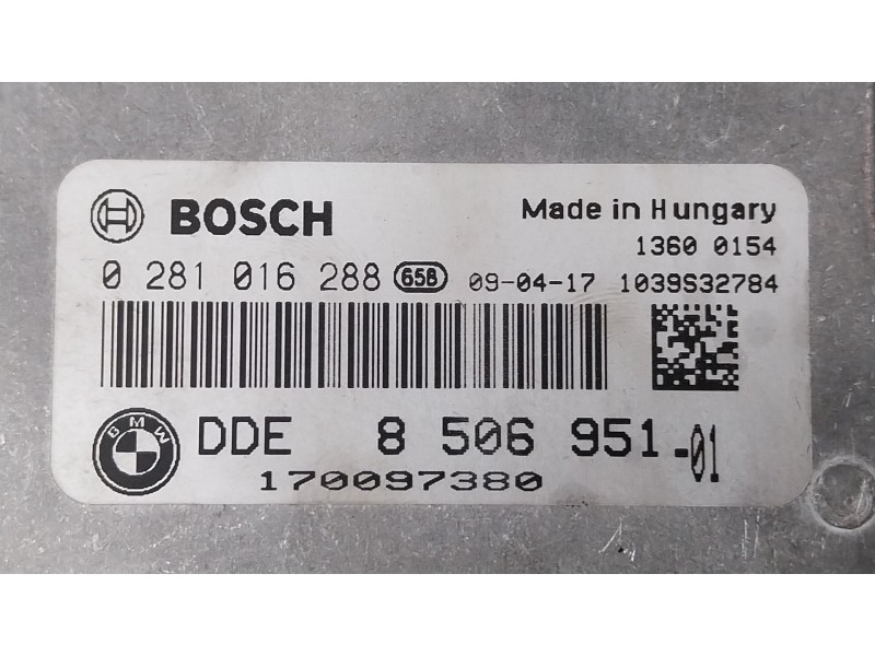 Recambio de centralita motor uce para bmw 3 descapotable (e93) 325 d referencia OEM IAM  850695101 