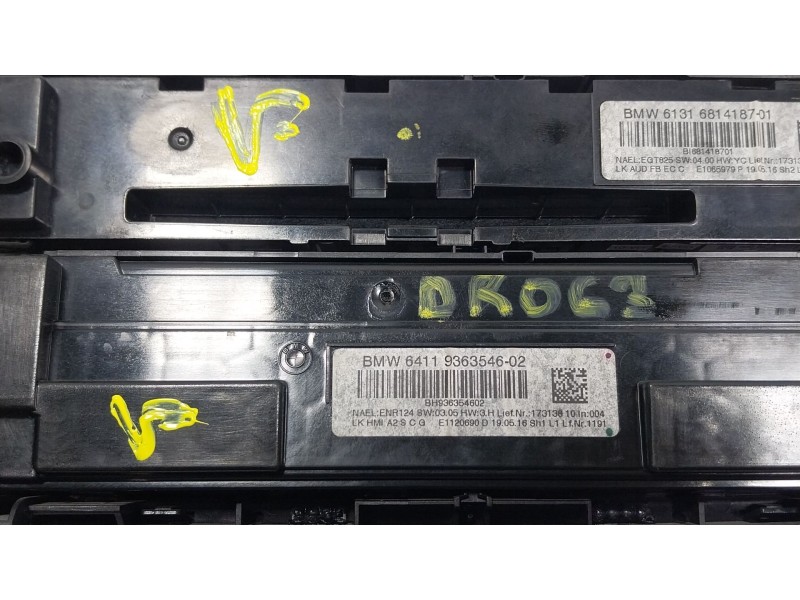 Recambio de mando climatizador para bmw 4 coupé (f32, f82) 420 d referencia OEM IAM  6411936354602 