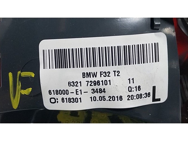 Recambio de piloto trasero izquierdo interior para bmw 4 coupé (f32, f82) 420 d referencia OEM IAM  63217296101 