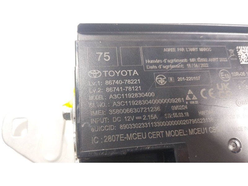 Recambio de modulo electronico para toyota land cruiser prado (_j15_) 2.8 d-4d (gdj155, gdj150) referencia OEM IAM  8674078221 