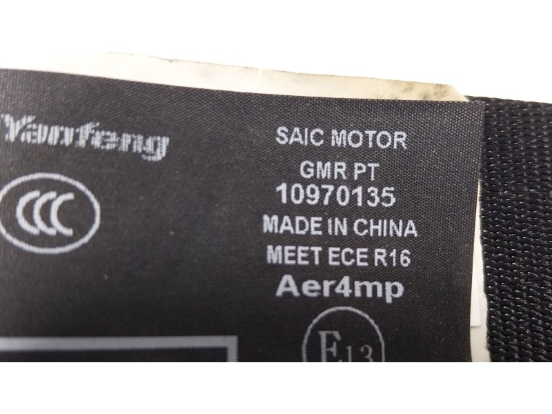 Recambio de cinturon seguridad delantero derecho para mg mg zs suv (azs1) 1.5 vti referencia OEM IAM  10970135 