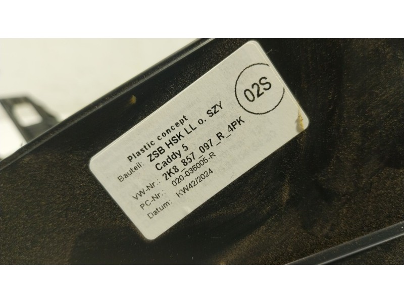 Recambio de guantera para volkswagen caddy v monospace (sbb, sbj) 2.0 tdi bmt referencia OEM IAM  2K8857097 