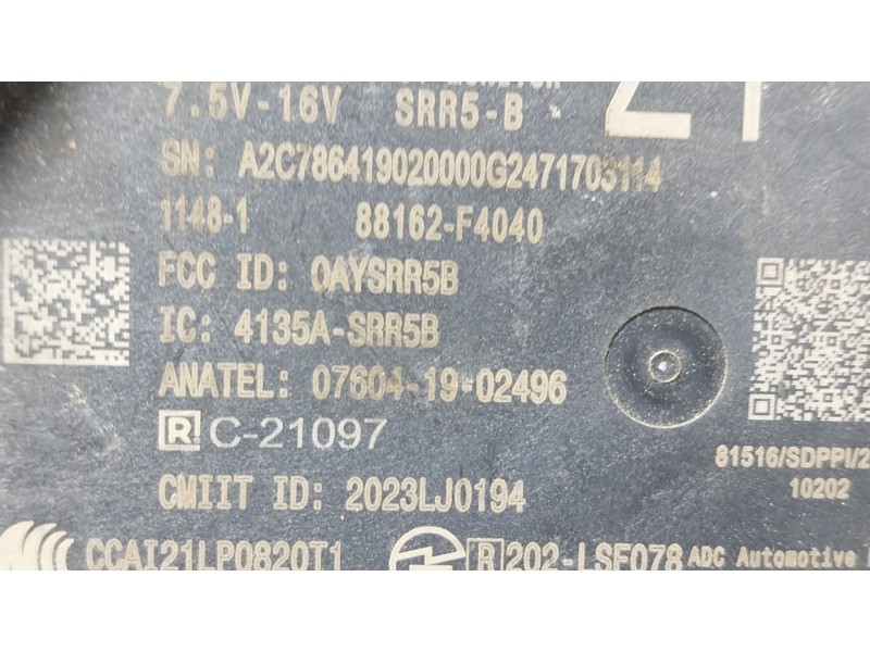 Recambio de modulo electronico para toyota c-hr (_x1_) 2.0 hybrid (maxh10) referencia OEM IAM 88162F4060 88162F4040 