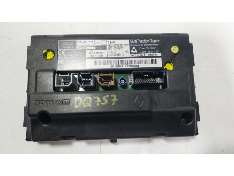 Recambio de pantalla multifuncion para renault zoe (bfm_) zoe referencia OEM IAM 259150869R  259157606R