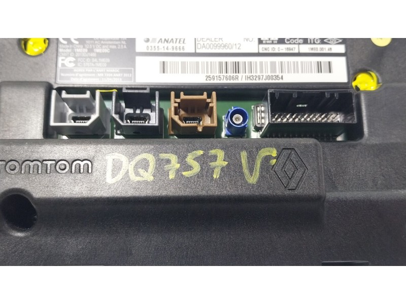 Recambio de pantalla multifuncion para renault zoe (bfm_) zoe referencia OEM IAM 259150869R  259157606R