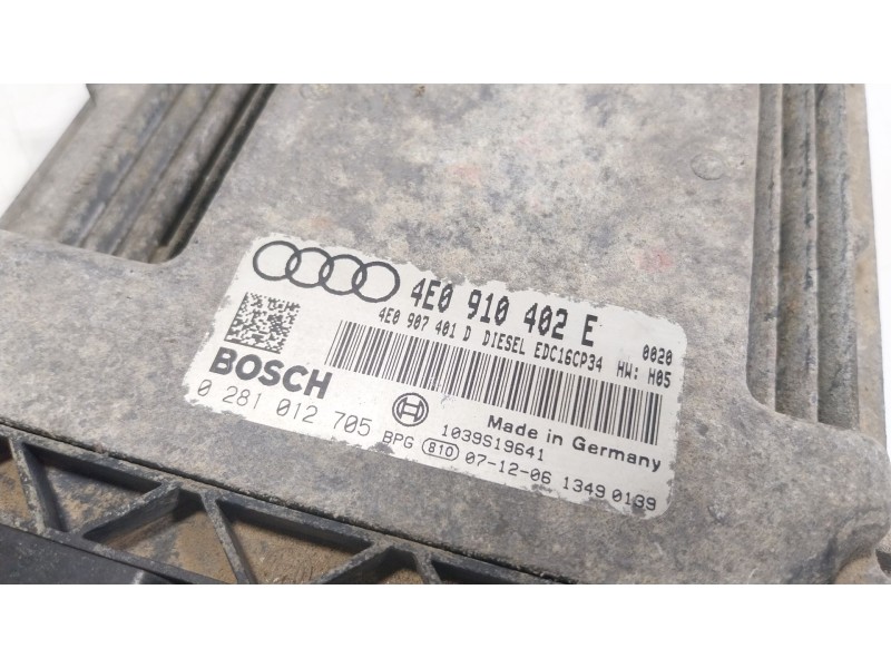 Recambio de centralita motor uce para audi a8 d3 (4e2, 4e8) 3.0 tdi quattro referencia OEM IAM 4E0910402E 4E0910402E 