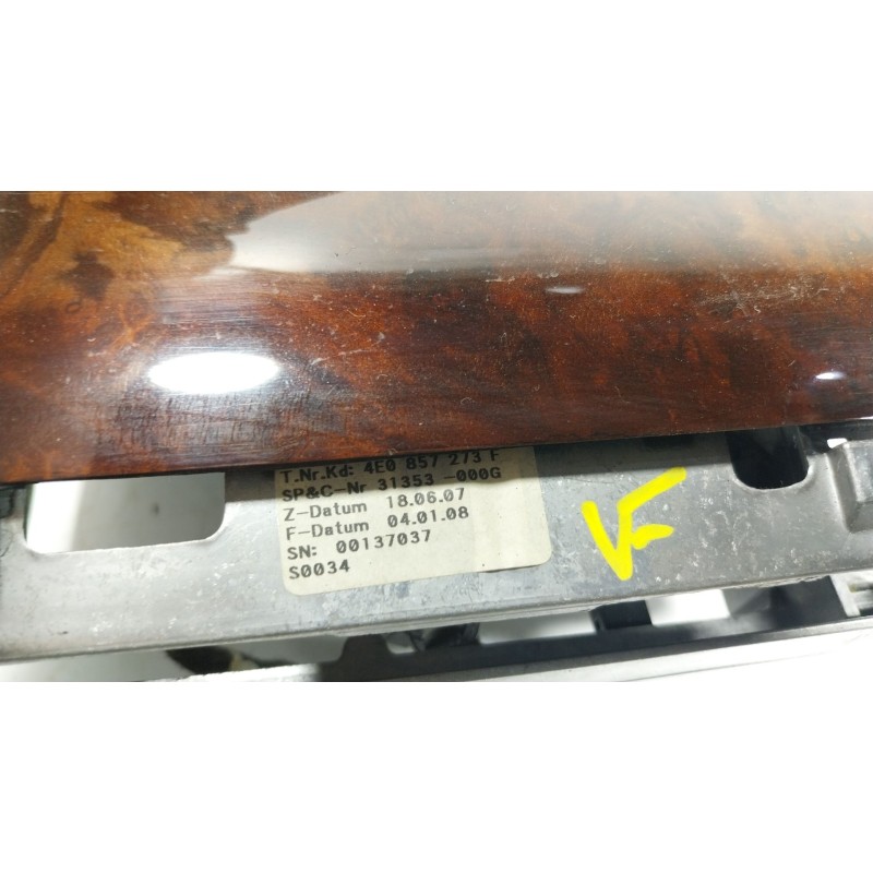 Recambio de pantalla multifuncion para audi a8 d3 (4e2, 4e8) 3.0 tdi quattro referencia OEM IAM 4E0919603K 4E0857273F 