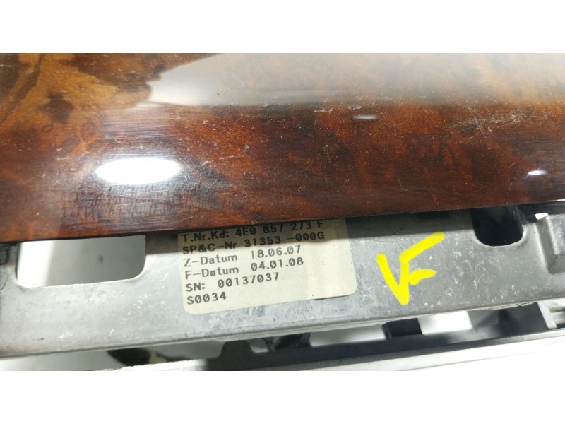 Recambio de pantalla multifuncion para audi a8 d3 (4e2, 4e8) 3.0 tdi quattro referencia OEM IAM 4E0919603K 4E0857273F 