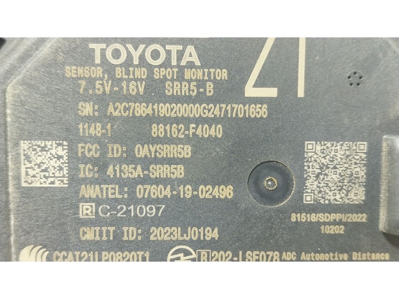 Recambio de modulo electronico para toyota c-hr (_x1_) 2.0 hybrid (maxh10) referencia OEM IAM 88162F4060 88162F4040 