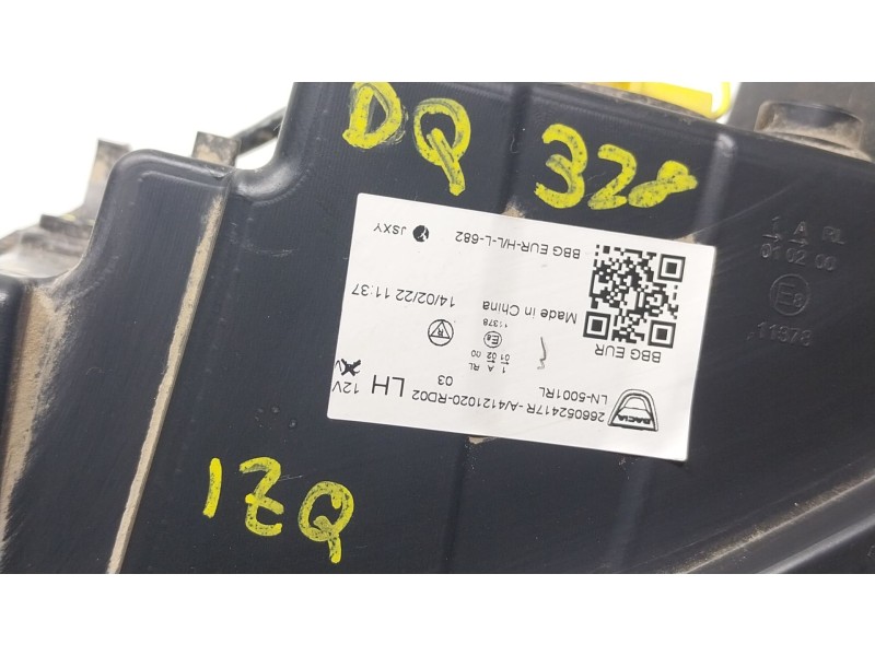 Recambio de faro izquierdo para dacia spring ev (b6m1) referencia OEM IAM  266052417R 