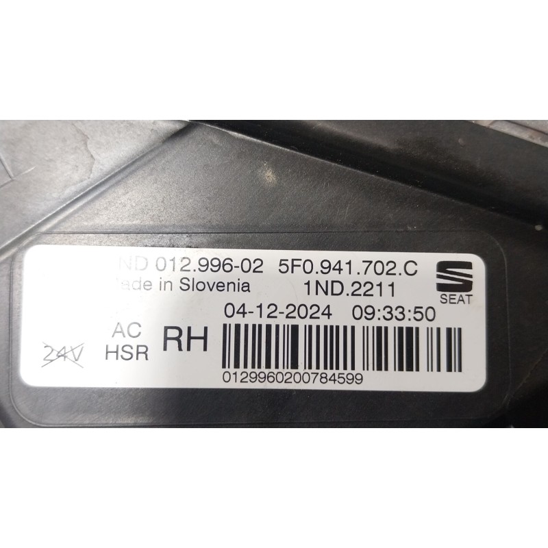 Recambio de faro antiniebla derecho para seat leon sportstourer (kl8, kld) 1.0 tsi referencia OEM IAM  5F0941702C 