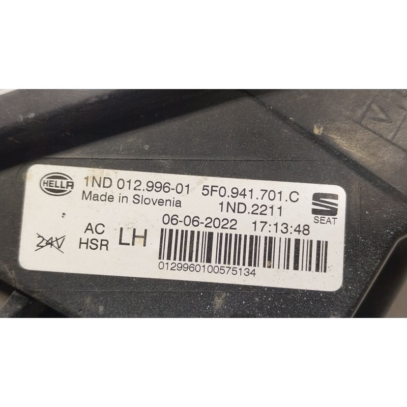 Recambio de faro antiniebla izquierdo para seat leon sportstourer (kl8, kld) 1.0 tsi referencia OEM IAM  5F0941701C 