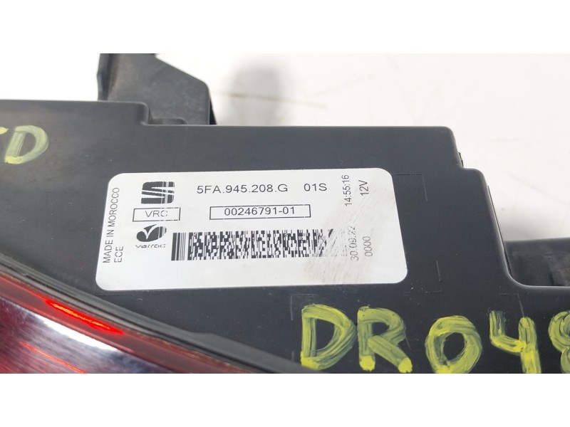 Recambio de piloto trasero izquierdo para seat leon sportstourer (kl8, kld) 1.0 tsi referencia OEM IAM  5FA945208G 