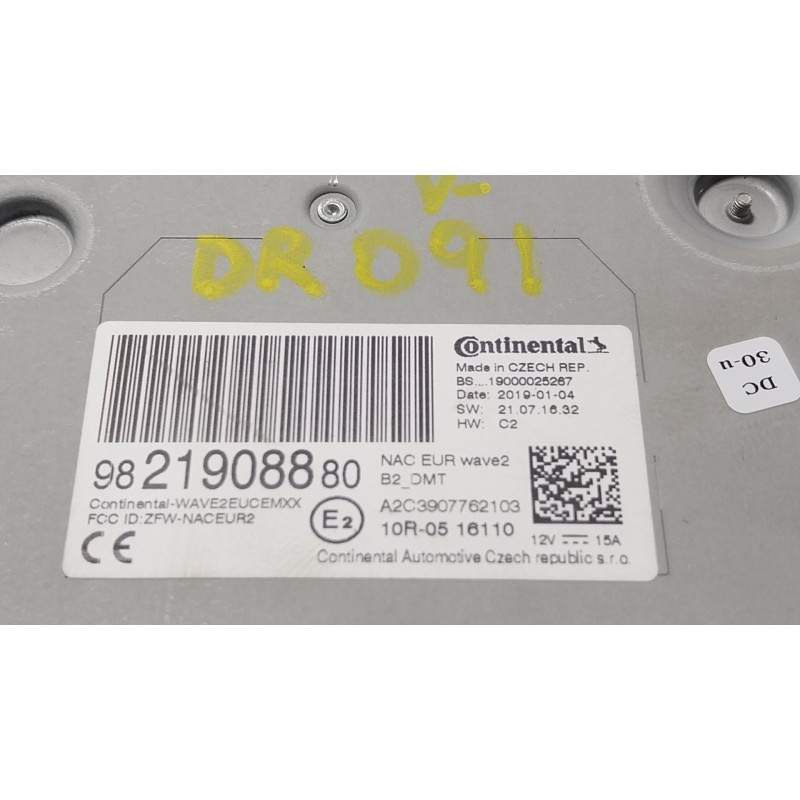 Recambio de sistema audio / radio cd para opel crossland x / crossland (p17, p2qo) 1.2 (75) referencia OEM IAM 9821908880 982190