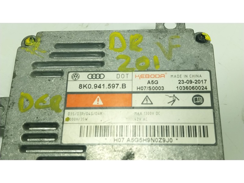 Recambio de centralita faros xenon para volkswagen passat b7 (362) 2.0 tdi referencia OEM IAM  8K0941597B 