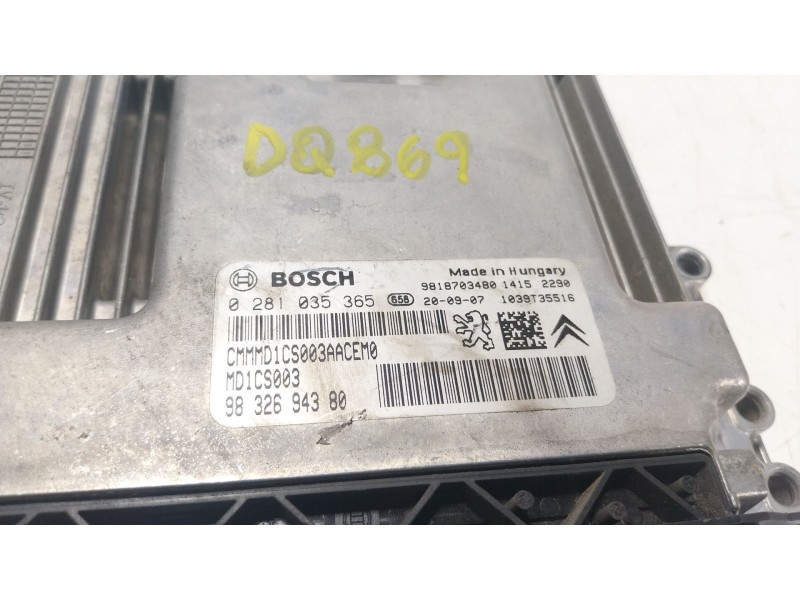 Recambio de centralita motor uce para citroën c3 iii (sx) 1.5 bluehdi 100 (sxyhyp, sxyhtu) referencia OEM IAM 1640420380 9832694