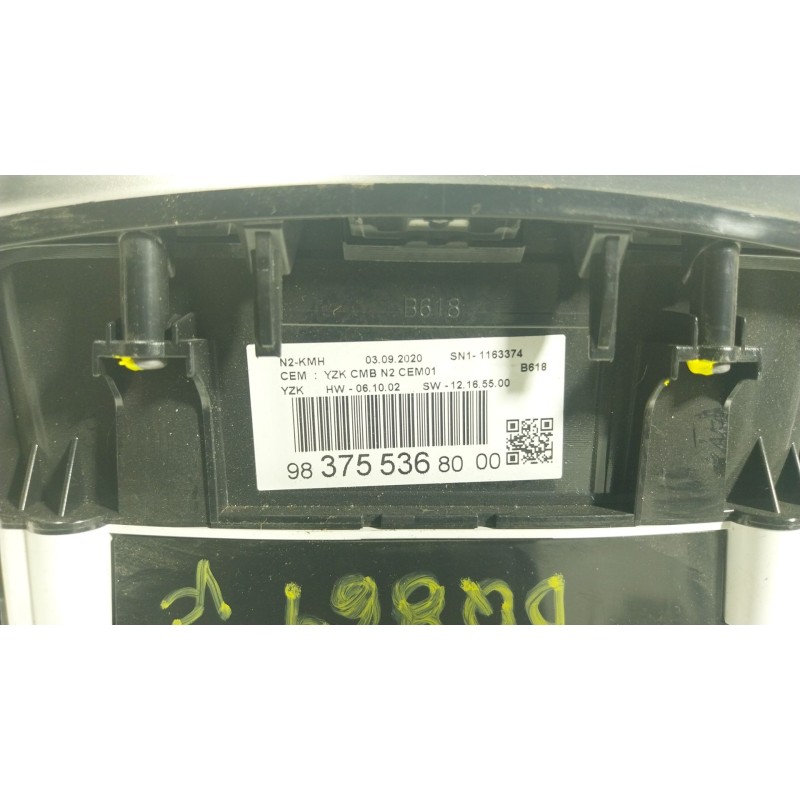 Recambio de cuadro instrumentos para citroën c3 iii (sx) 1.5 bluehdi 100 (sxyhyp, sxyhtu) referencia OEM IAM 9837553680 98375536