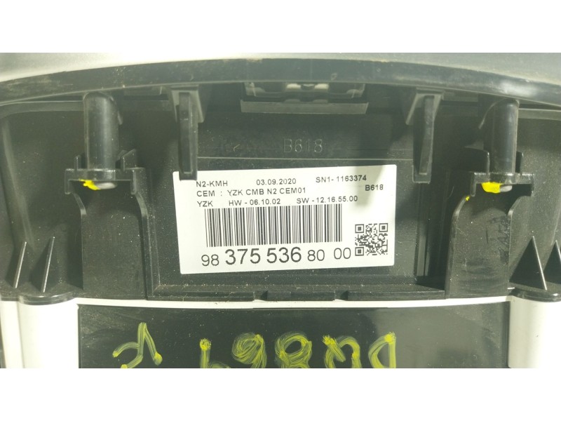 Recambio de cuadro instrumentos para citroën c3 iii (sx) 1.5 bluehdi 100 (sxyhyp, sxyhtu) referencia OEM IAM 9837553680 98375536