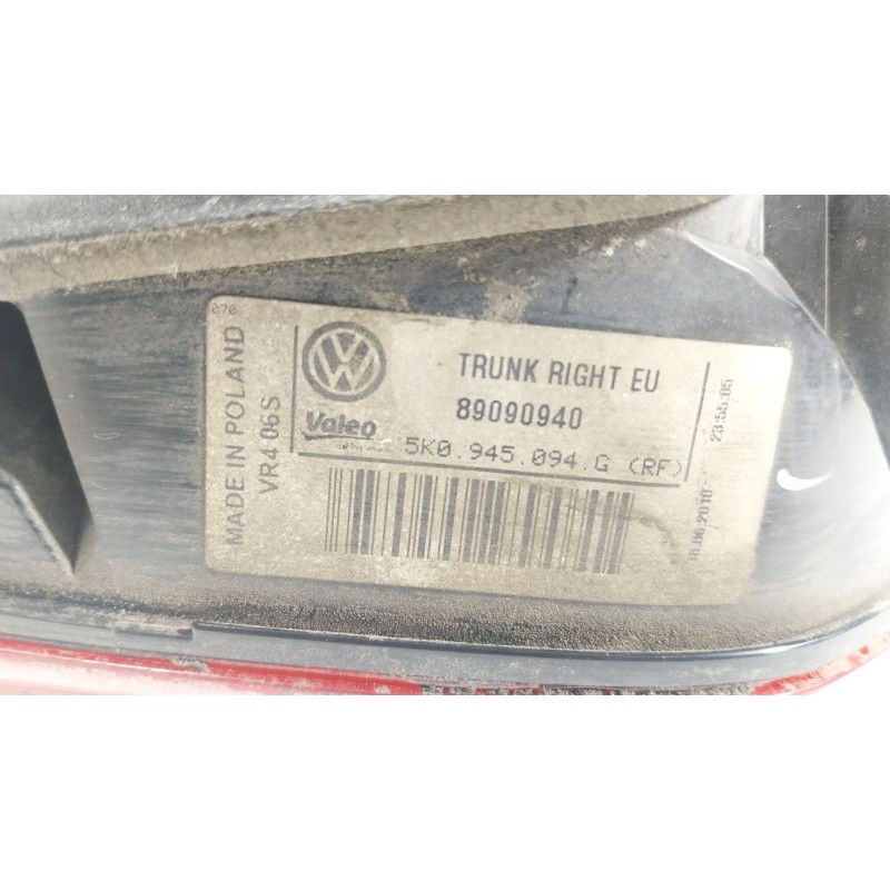 Recambio de piloto trasero derecho interior para volkswagen golf vi (5k1) 1.6 tdi referencia OEM IAM  5K0945094G 