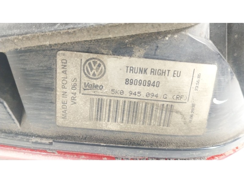 Recambio de piloto trasero derecho interior para volkswagen golf vi (5k1) 1.6 tdi referencia OEM IAM  5K0945094G 