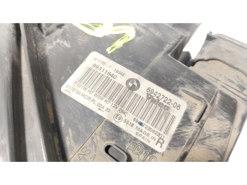 Recambio de faro derecho para bmw 3 (e90) 320 d referencia OEM IAM  89311640 
