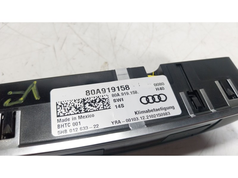 Recambio de mando climatizador para audi q5 sportback (fyt) 40 tfsi mild hybrid quattro referencia OEM IAM 8W0919158 80A919158 