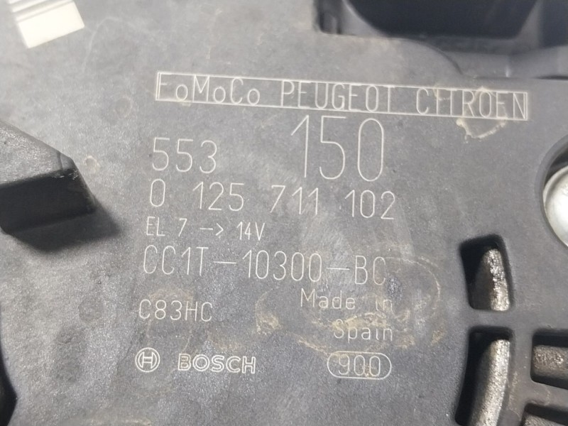 Recambio de alternador para peugeot boxer furgoneta 2.2 hdi 110 referencia OEM IAM 9674987580 CC1T10300BC 