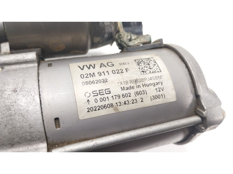 Recambio de motor arranque para seat leon sportstourer (kl8, kld) 1.0 tsi referencia OEM IAM 02M911022F  02M911022F