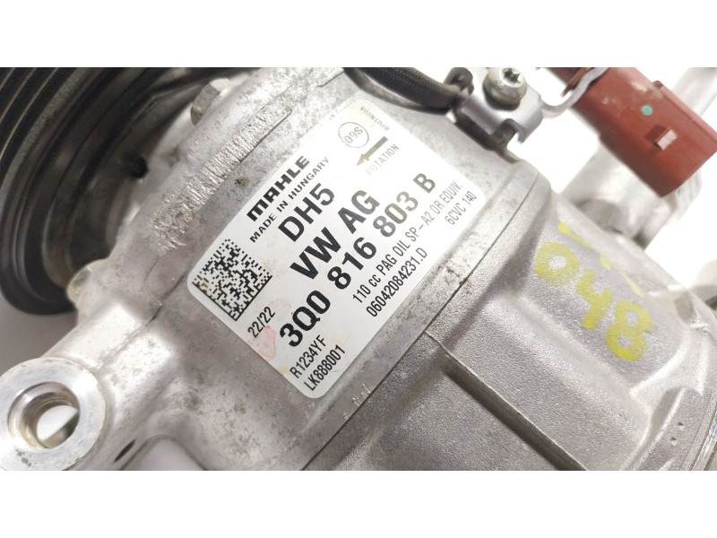 Recambio de compresor aire acondicionado para seat leon sportstourer (kl8, kld) 1.0 tsi referencia OEM IAM 3Q0816803D 3Q0816803B