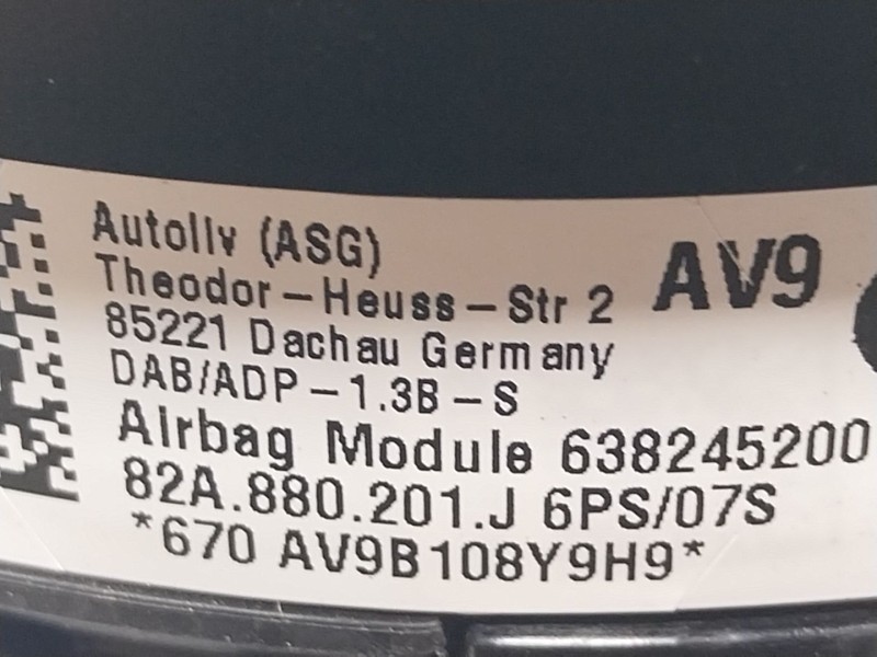Recambio de airbag delantero izquierdo para audi a1 sportback (gba) 25 tfsi referencia OEM IAM 82A880201J 82A880201J 