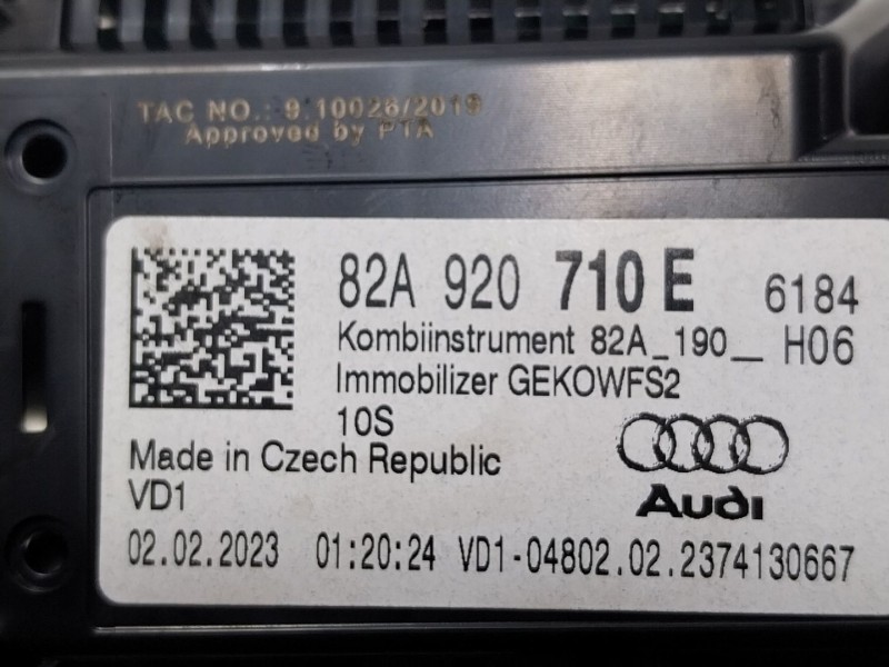Recambio de cuadro instrumentos para audi a1 sportback (gba) 25 tfsi referencia OEM IAM 82A920710E 82A920710E 