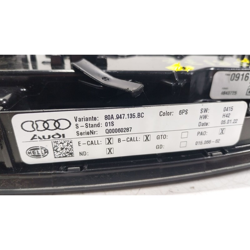Recambio de piloto interior para audi q5 sportback (fyt) 40 tfsi mild hybrid quattro referencia OEM IAM 80A947135BC 80A947135BC 