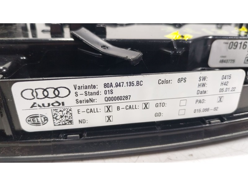 Recambio de piloto interior para audi q5 sportback (fyt) 40 tfsi mild hybrid quattro referencia OEM IAM 80A947135BC 80A947135BC 