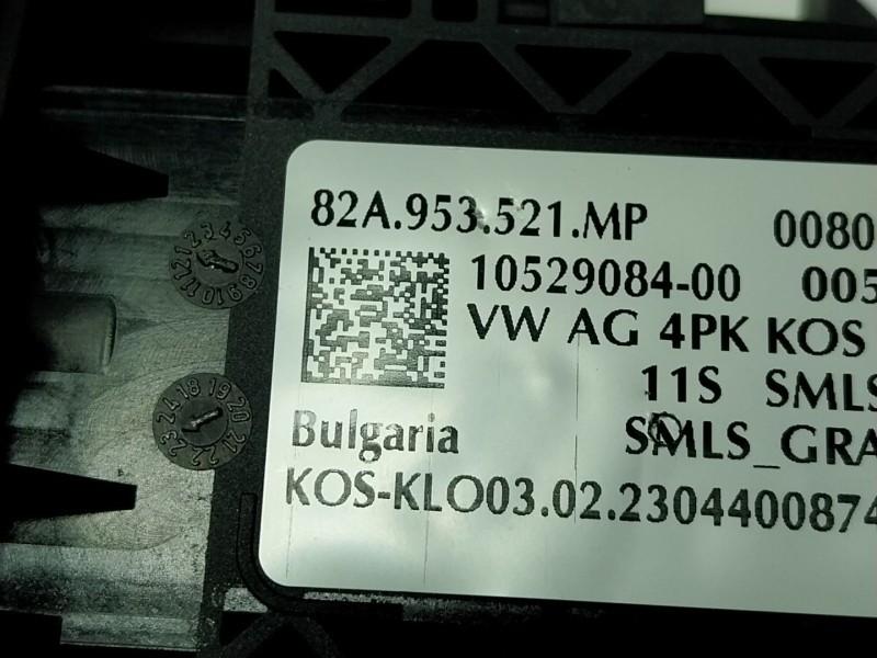 Recambio de mando luces para audi a1 sportback (gba) 25 tfsi referencia OEM IAM 82A953521MP 5Q1953549D 