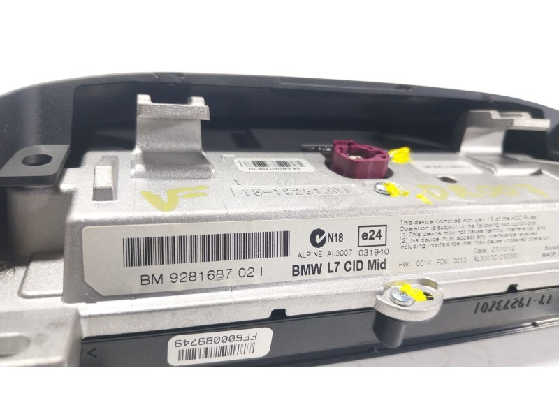 Recambio de pantalla multifuncion para bmw 3 (f30, f80) 320 d referencia OEM IAM 65509292247 9281687021 