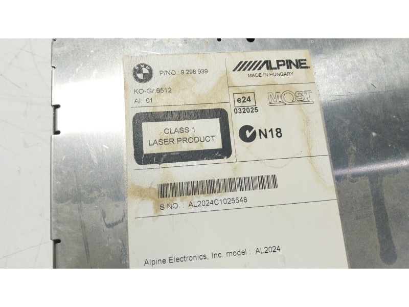 Recambio de sistema audio / radio cd para bmw 3 (f30, f80) 320 d referencia OEM IAM 65129292322 9298939 