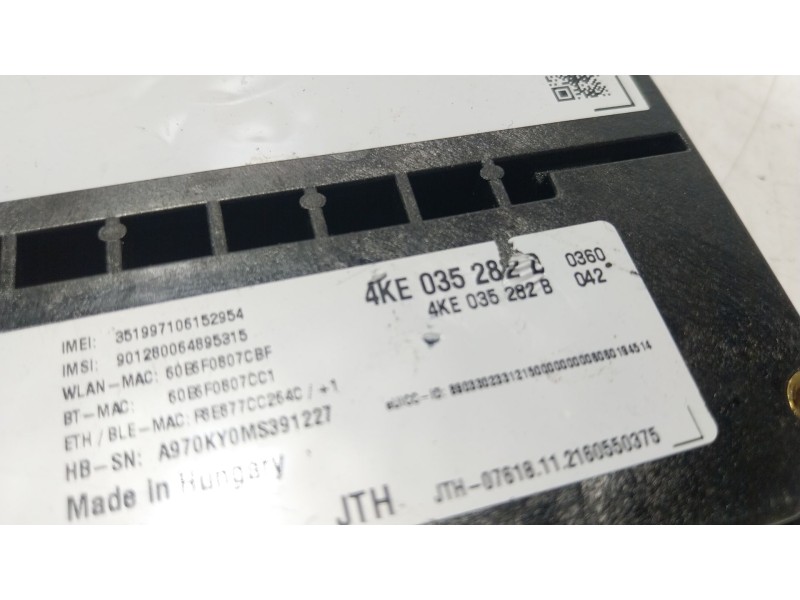 Recambio de modulo electronico para audi q5 sportback (fyt) 40 tfsi mild hybrid quattro referencia OEM IAM 4KE035282D 4KE035282D