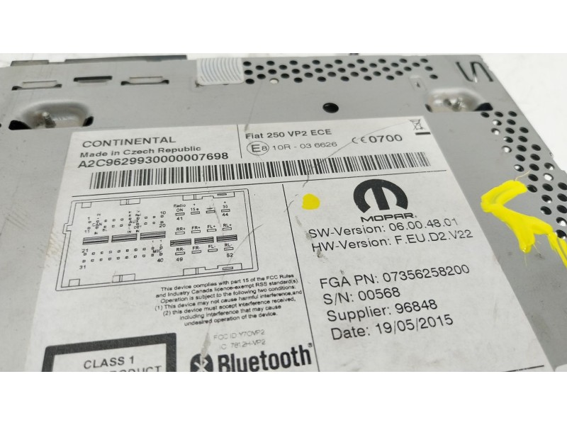 Recambio de sistema audio / radio cd para peugeot boxer furgoneta 2.2 hdi 110 referencia OEM IAM 1614229680 250VP2ECE 