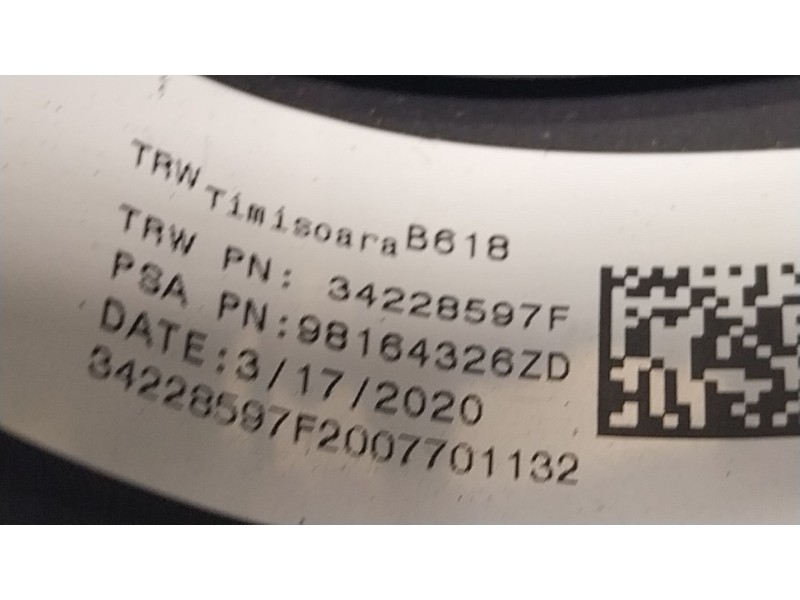 Recambio de volante para citroën c3 iii (sx) 1.2 puretech 82 referencia OEM IAM 98164326ZD 98164326ZD 