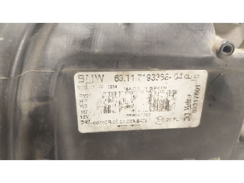 Recambio de faro derecho para bmw 1 (e81) 116 i referencia OEM IAM  63117193396 